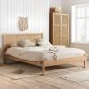 Croxley oak rattan bed frame.  - view 1