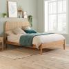 Margot oak rattan bed frame.  - view 1