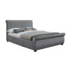 Lancaster grey velvet fabric bed - view 3