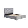 Woodbury grey velvet fabric bed - view 3