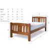 Sedna 4ft pine bed frame - view 4