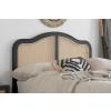 Leonie black oak rattan bed frame.  - view 5