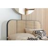 Margot black oak rattan bed frame.  - view 5