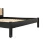 Croxley black oak rattan bed frame.  - view 3