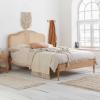 Leonie oak rattan bed frame.  - view 2