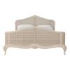 French ivory rattan bed frame.  - view 3