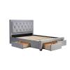 Woodbury grey velvet fabric bed - view 4