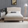 Rosa Natural fabric bed frame - view 1
