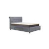 Marlow grey velvet fabric bed - view 4