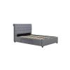 Marlow grey velvet fabric bed - view 5