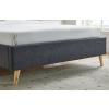 Tasya Dark Grey fabric bed frame - view 3