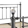 Libra double black chrome or crystal metal bed frame. - view 3