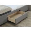 Lancaster grey velvet fabric bed - view 6