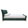 Clover green velvet fabric bed - view 4