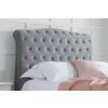 Colorado grey velvet fabric bed - view 6