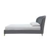 Elm grey velvet fabric bed - view 5