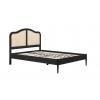 Leonie black oak rattan bed frame.  - view 6