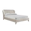 Elm warm stone velvet fabric bed - view 2