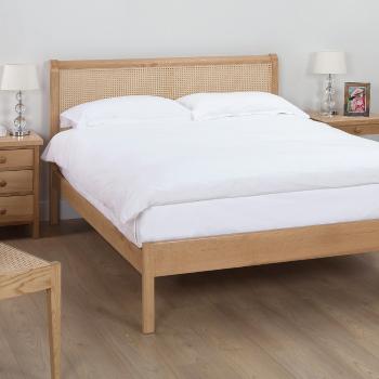 Rattan king sales platform bed