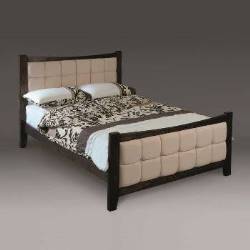 Oxford Fabric and Pine Single Bed Frame 
