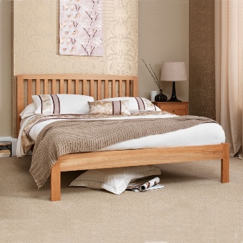 Thornton  small double oak bed frame by Serene furnishings.