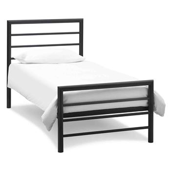 Urban Matt Black Single Bed Frame by Bentley Designs.