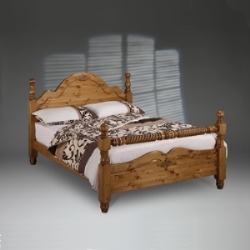 Windsor pine bed frame available in 6 finishes and painted white