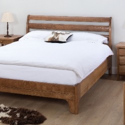 Withington Horizontal Slatted 3ft Bed Frame High Foot End