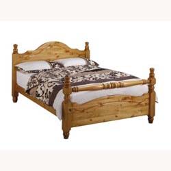 York rail end 6ft super king pine bed frame.